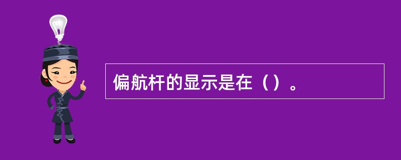 偏航杆的显示是在（）。