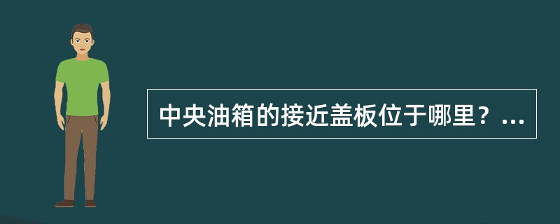 中央油箱的接近盖板位于哪里？（）