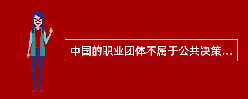 中国的职业团体不属于公共决策的参与团体。()