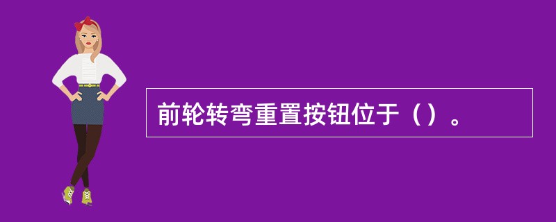 前轮转弯重置按钮位于（）。