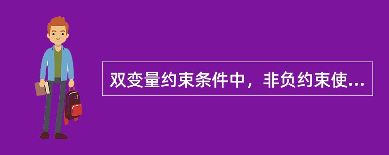 双变量约束条件中，非负约束使变量集中于（）