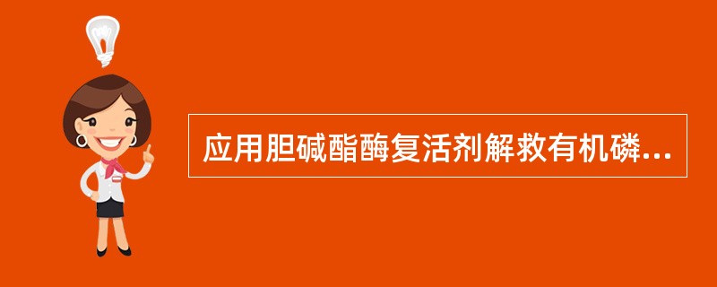 应用胆碱酯酶复活剂解救有机磷的注意事项是（）