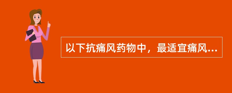 以下抗痛风药物中，最适宜痛风急性期应用的是（）