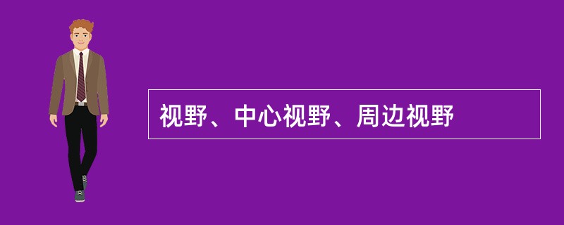 视野、中心视野、周边视野