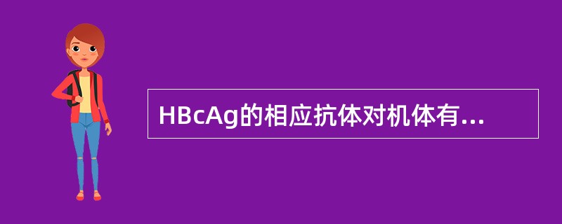 HBcAg的相应抗体对机体有保护作用。