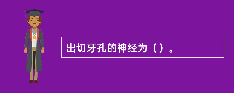 出切牙孔的神经为（）。