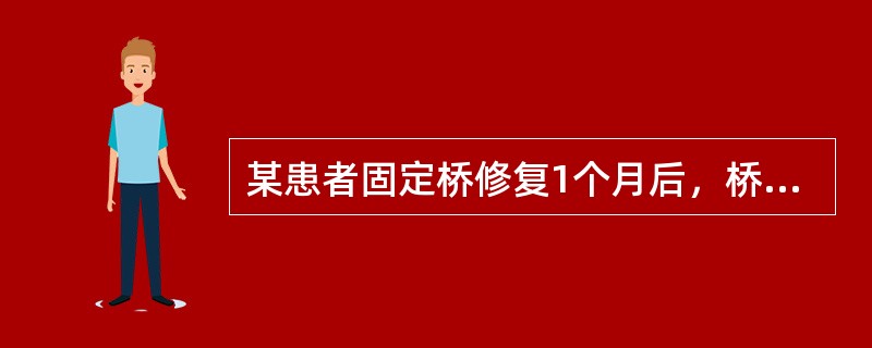 某患者固定桥修复1个月后，桥体龈端与黏膜之间出现间隙，最可能的原因是（）。