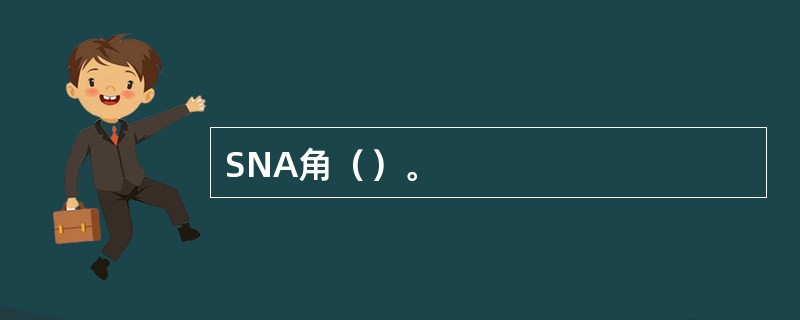 SNA角（）。