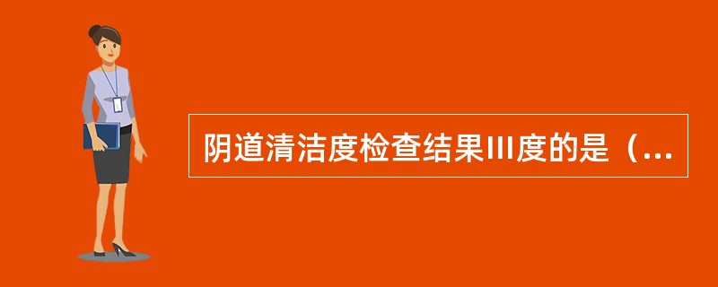 阴道清洁度检查结果Ⅲ度的是（）。