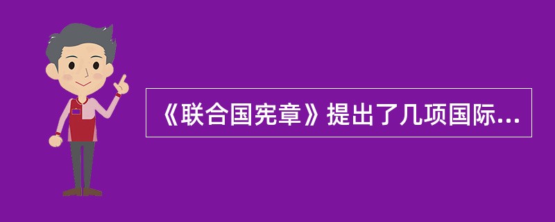 《联合国宪章》提出了几项国际法原则（）