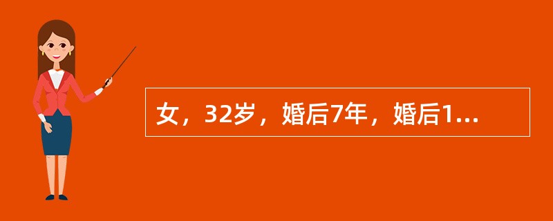 女，32岁，婚后7年，婚后1年开始到各地医院就诊，各项检查均未发现异常，但至今未