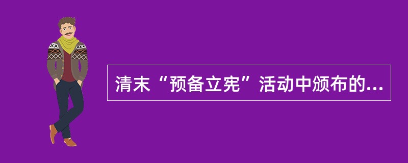 清末“预备立宪”活动中颁布的主要宪法性文件包括：（）