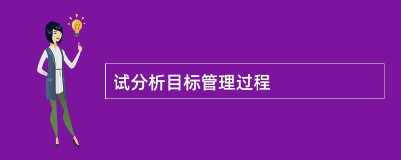 试分析目标管理过程