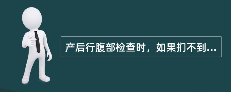 产后行腹部检查时，如果扪不到子宫底，此产妇大约在产后的（）