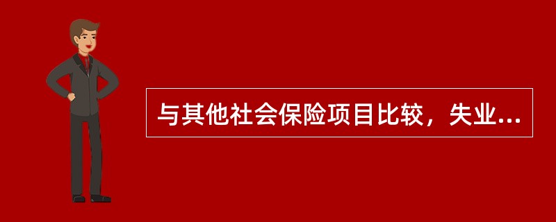 与其他社会保险项目比较，失业保险的自身特点是（）（）（）。