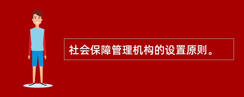 社会保障管理机构的设置原则。