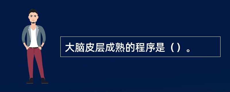 大脑皮层成熟的程序是（）。