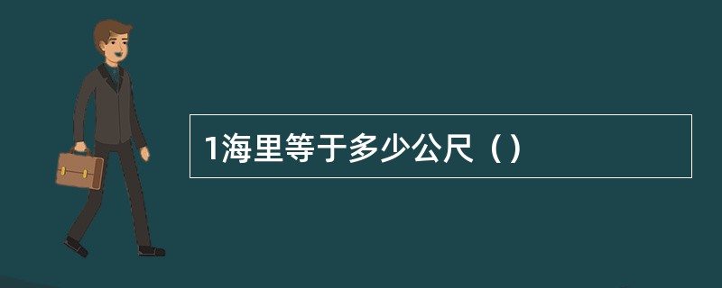 1海里等于多少公尺（）