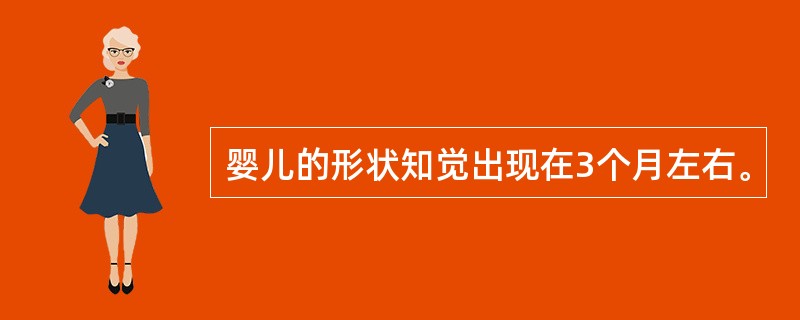 婴儿的形状知觉出现在3个月左右。