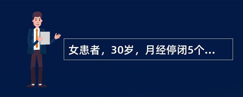 女患者，30岁，月经停闭5个月，神疲倦怠，面浮足肿，胸胁满闷，呕恶痰多，白带量多