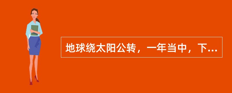 地球绕太阳公转，一年当中，下列四天中哪一天地球距离太阳最近（）