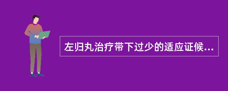 左归丸治疗带下过少的适应证候是（）