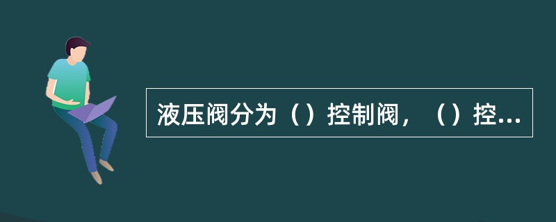 液压阀分为（）控制阀，（）控制阀，（）控制阀。