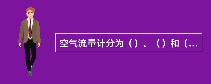 空气流量计分为（）、（）和（）三种类型。