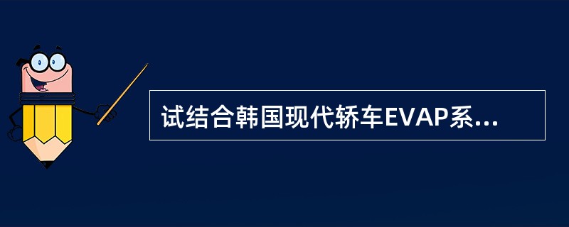 试结合韩国现代轿车EVAP系统图，分析其控制方法？并分析其不工作的工况有哪些？