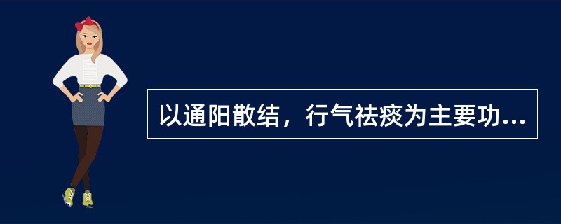 以通阳散结，行气祛痰为主要功用的是（）。