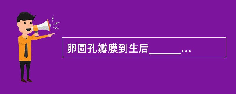 卵圆孔瓣膜到生后_______形成解剖上关闭。