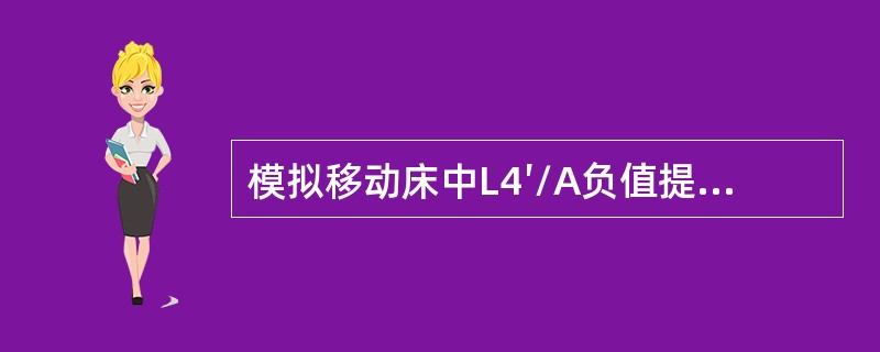 模拟移动床中L4′/A负值提高时，产品PX的纯度将（）。