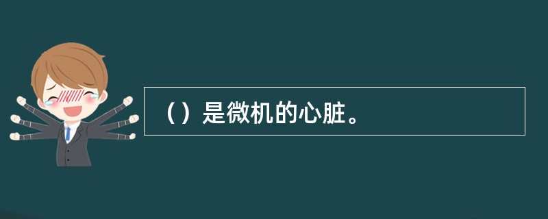 （）是微机的心脏。
