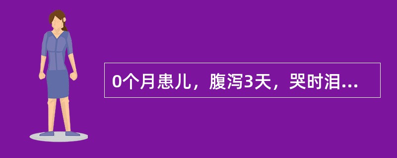 0个月患儿，腹泻3天，哭时泪少，眼窝凹陷，皮肤弹性下降，四肢稍凉脉有力.化验结果