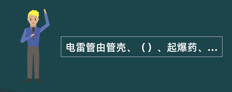 电雷管由管壳、（）、起爆药、主装药与电点火装置组成。