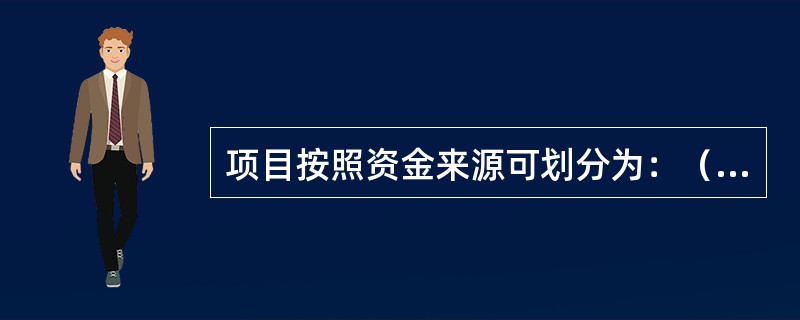 项目按照资金来源可划分为：（）。