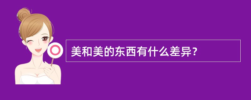 美和美的东西有什么差异？