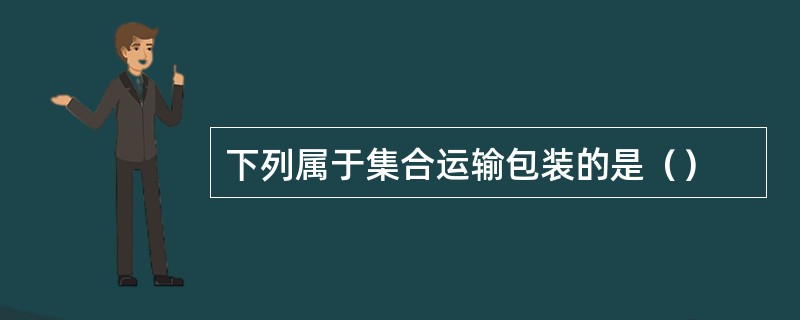 下列属于集合运输包装的是（）