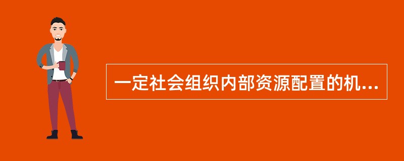 一定社会组织内部资源配置的机制、方式和结构的总和通常称为()