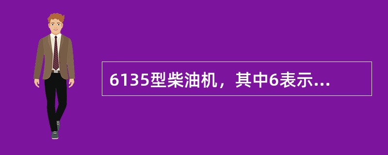 6135型柴油机，其中6表示（），135表示（）。