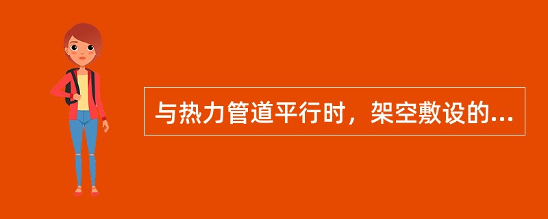 与热力管道平行时，架空敷设的控制电缆与热力管路的距离，不小于（）。