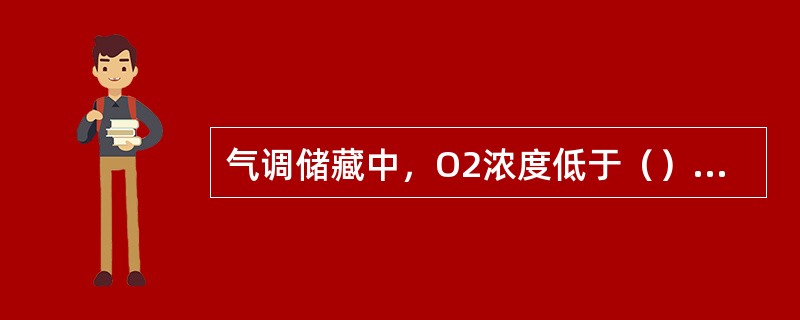 气调储藏中，O2浓度低于（），对大多数储粮害虫能起到防治作用。