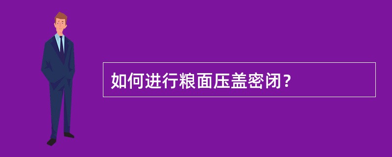 如何进行粮面压盖密闭？