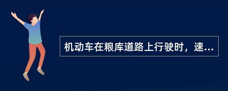 机动车在粮库道路上行驶时，速度不应超过（）。