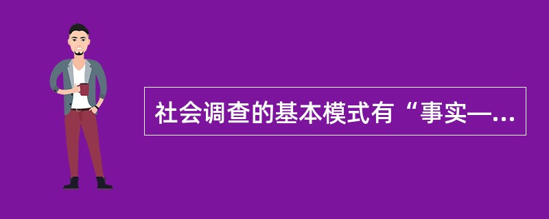 社会调查的基本模式有“事实―解释”模式和（）。