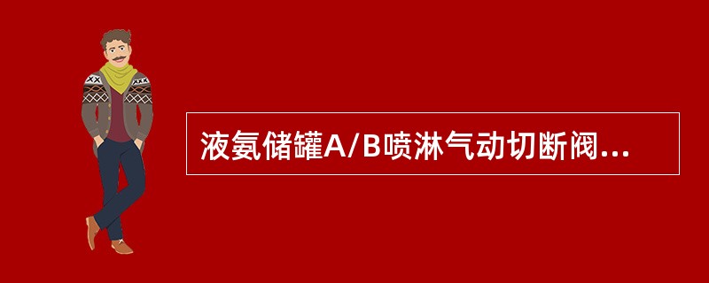 液氨储罐A/B喷淋气动切断阀自动开启条件？