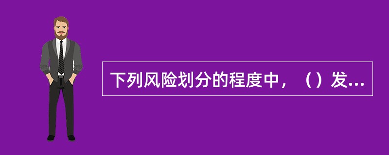 下列风险划分的程度中，（）发生的可能性大，风险造成的损失大，将使项目由可行转变为