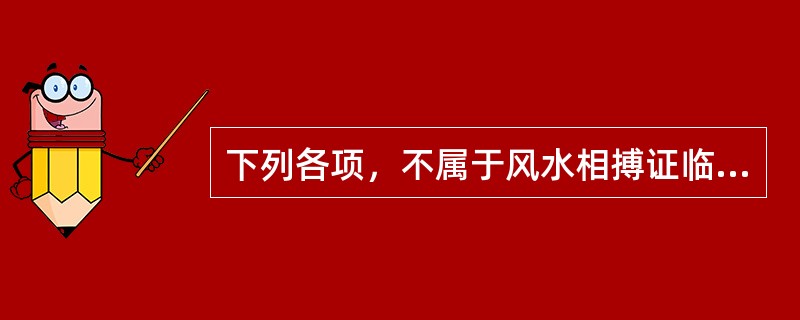 下列各项，不属于风水相搏证临床表现的是（）