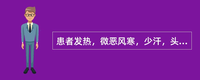 患者发热，微恶风寒，少汗，头痛，咳嗽，口微渴，苔薄白，舌边尖红，脉浮数，其临床意