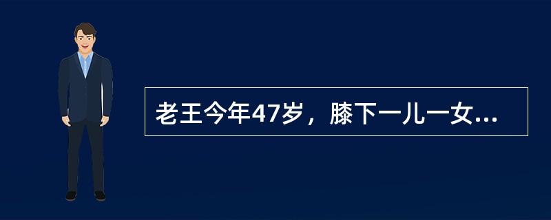 老王今年47岁，膝下一儿一女，儿子已经成婚，目前老王同老伴及未婚的女儿居住在一起